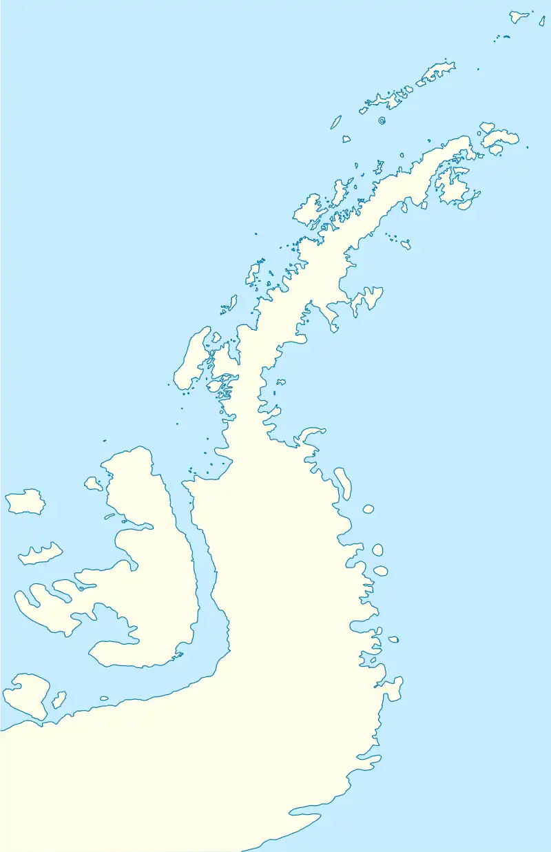 Vetrilo Rocks is located in Antarctic Peninsula