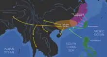 Proposed genesis of Daic languages and their relation with Austronesian languages (Blench, 2018)