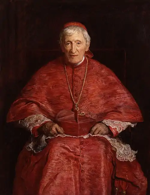 Image 11John Henry NewmanPainting: John Everett MillaisJohn Henry Newman (1801–90) was a British cleric and leader in the Oxford Movement, a group of Anglicans who wished to return the Church of England to many Catholic beliefs and forms of worship traditional in the medieval times. In 1845 Newman converted to Catholicism, eventually rising to cardinal.More selected portraits