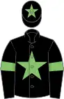 Black, light green star, light green armlet, light green star on cap
