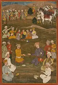 Image 17The Mughal ambassador Khan’Alam in 1618 negotiating with Shah Abbas the Great of Iran.  (from History of Asia)