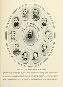 Montage of Thomas J. Jackson and staff.